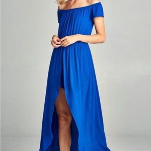 Cobalt blue romper with dress